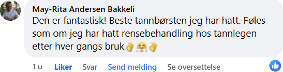 Kommentar fra sosiale medier