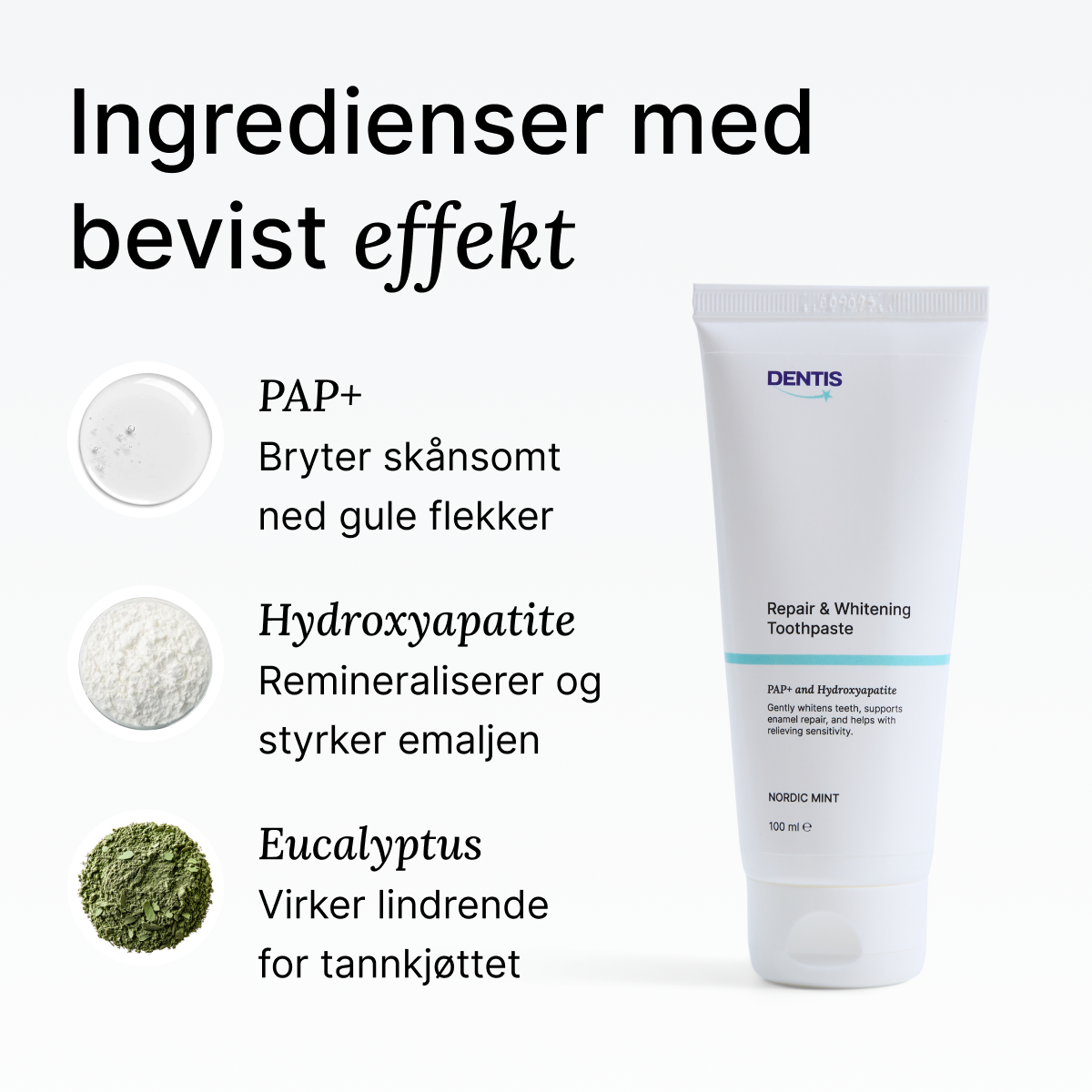 Repair & Whitening Tannkrem Dentis NO