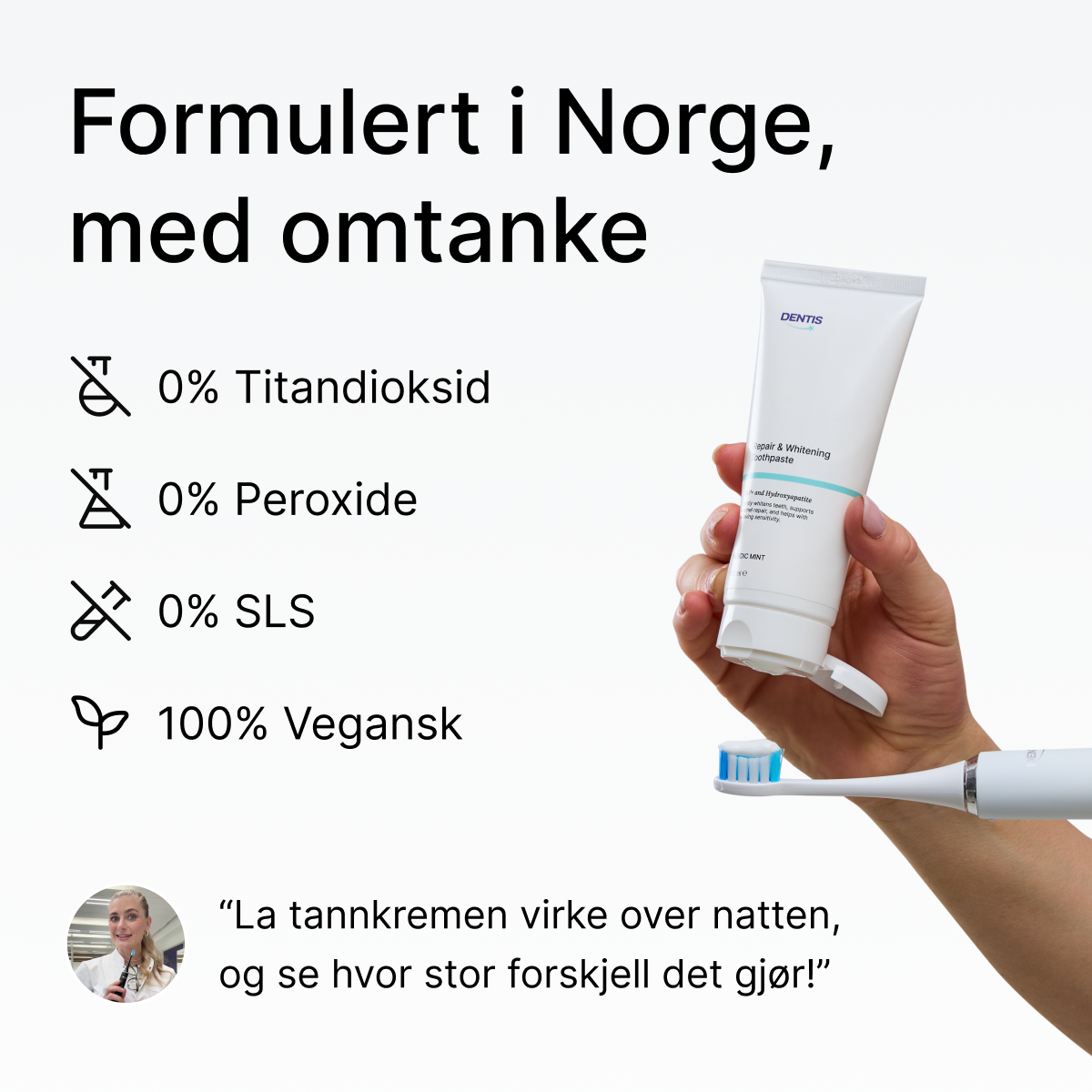 Repair & Whitening Tannkrem Dentis NO