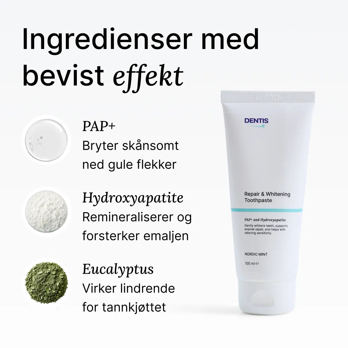 3pk Repair & Whitening Tannkrem Dentis